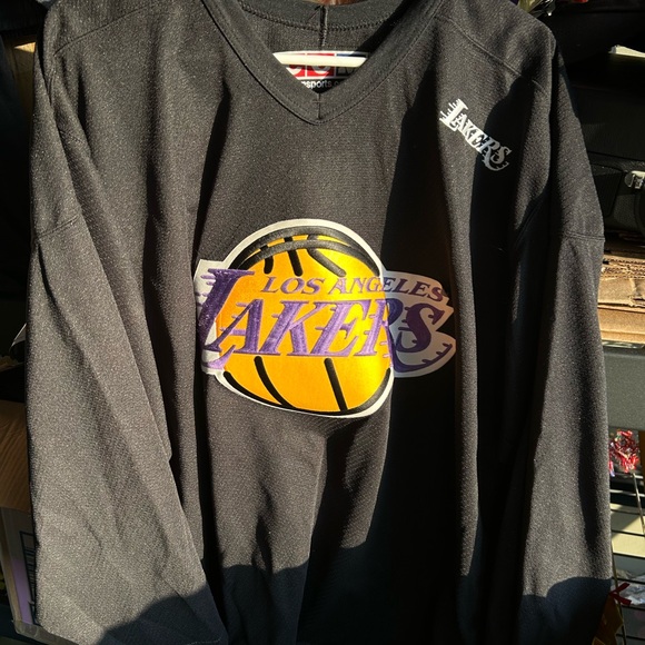 Vintage nba lakers x nhl la kings colab jersey ccm size large adult as is - Picture 1 of 7